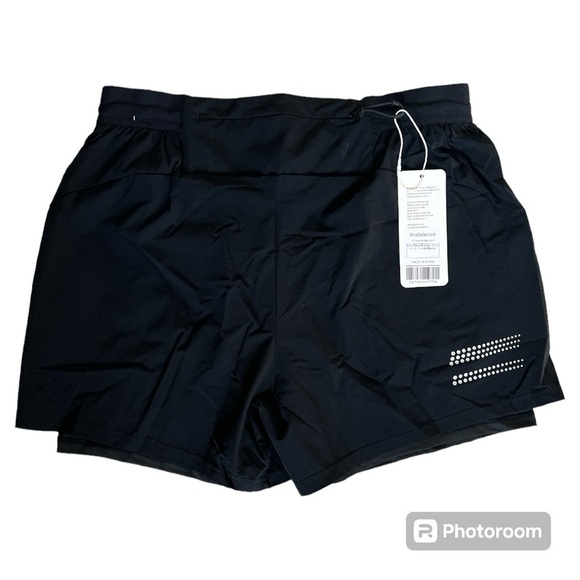 Aha Selected Men’s Pace Breaker Shorts 2-N-1 lined black size Large - Picture 6 of 7